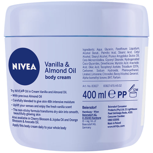 Nivea Vanilla Body Cream 400ml Cura Pharm