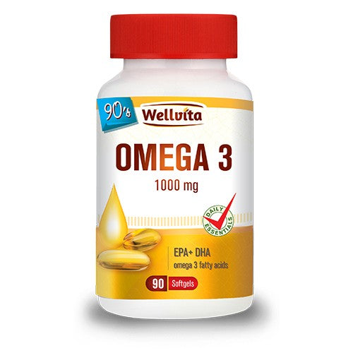 Omega 3 1000mg 90 Softgels Wellvita