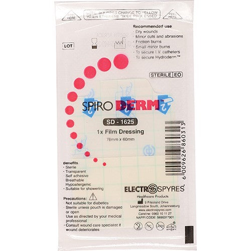 Spiroderm Butterfly Dressing 60 X 70mm 1