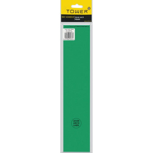 Tower Lever Arch Labels 12 - Green