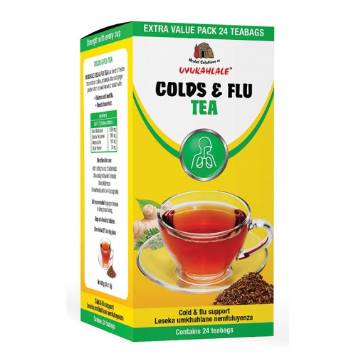 Flue Tea Uvukahlale Cold & Flu Tea 24 Tea Bags – Cura Pharm