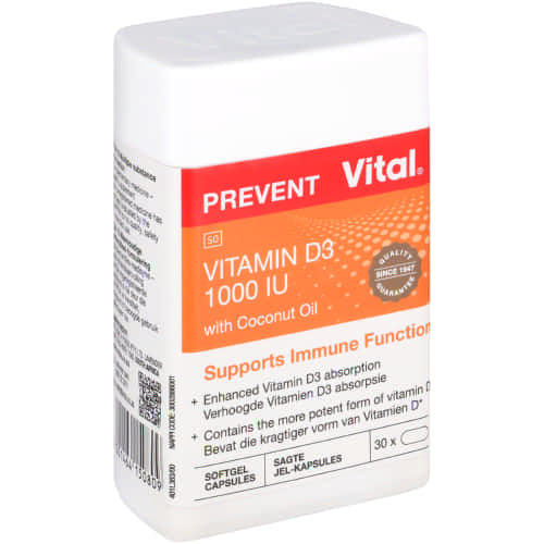 Vital Vitamin D3 1000Iu Capsules 30