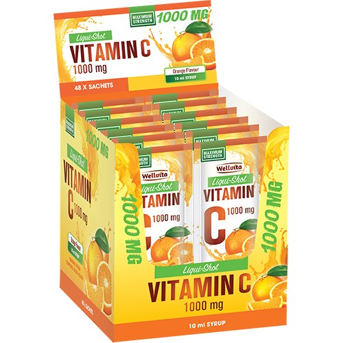 Vitamin C Liquid Shot 48 X 10ml Wellvita