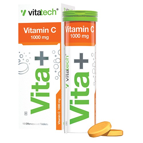 Vitatech Vita+ Vit C 1000Mg Orange Effervescent 10