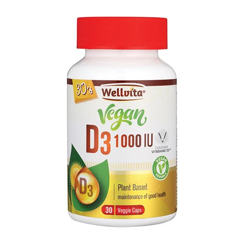 Wellvita Vegan D3 1000Iu 30 Veggie Capsules