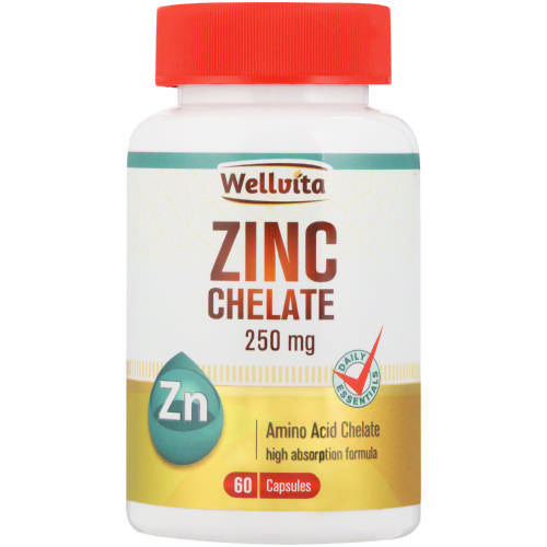 Wellvita Zinc Chelate 250mg 60 Capsules Cura Pharm