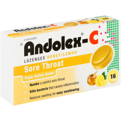 Andolex-C 16 Honey & Lemon Lozenges