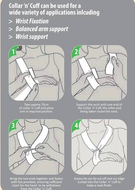 Sponge Arm Sling Immobiliser Cuff and Collar 1