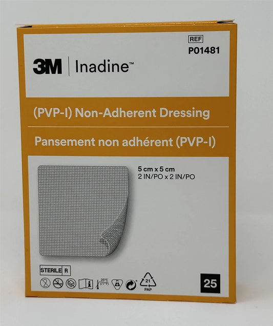 Inadine Wound Dressing 5cm X 5cm 25