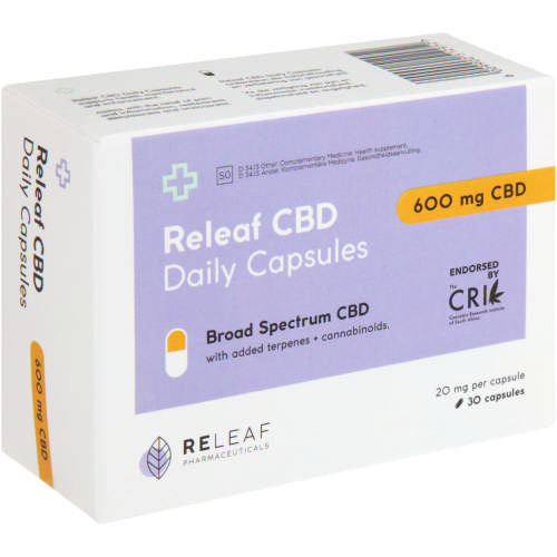 Releaf CBD Daily Capsules 600mg 30