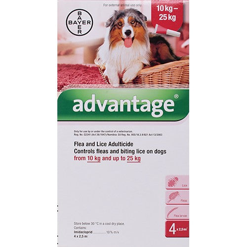 Advantage Large Dogs 2.5ml 4 Pipets