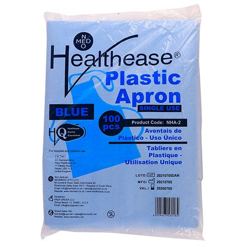 Apron Plastic Blue Healthease 100