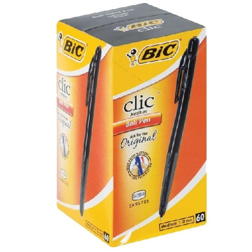 Pen Bic Click Medium Ballpoint Black 60 1