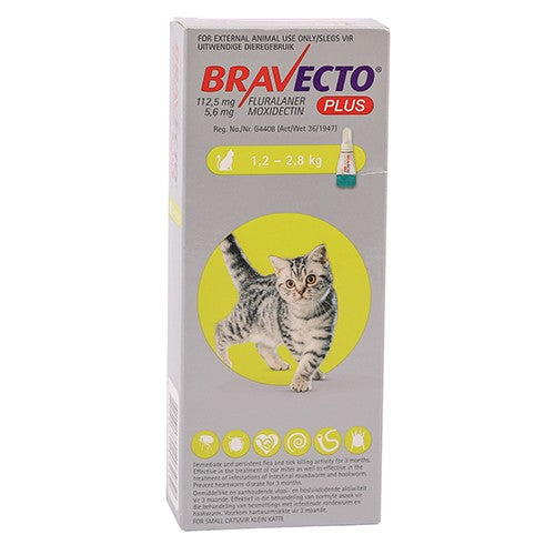 Bravecto Plus For Cats Small 112.5mg 1