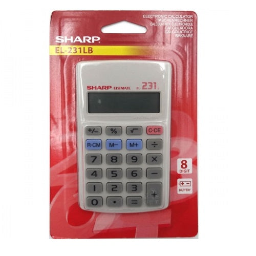 Calculator Sharp El231 8 Digit Hand Held