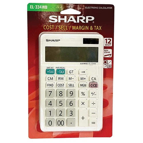 Calculator Sharp El334W 12 Digit Solar