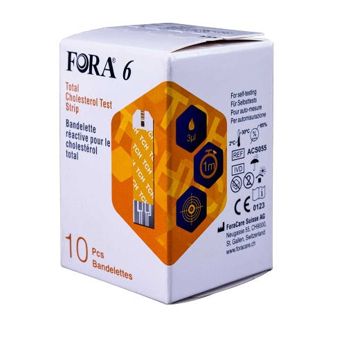 Cholesterol Strips Total Fora 6 Pack 10