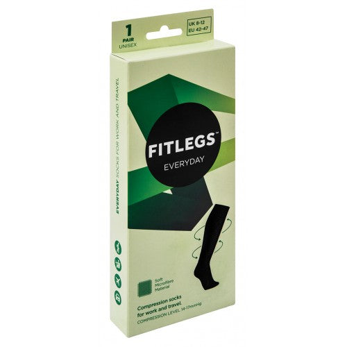 Compression Socks Everyday Black Size 8-12