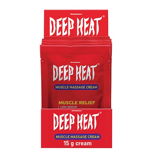 Deep Heat Muscle Massage Cream 15gx12
