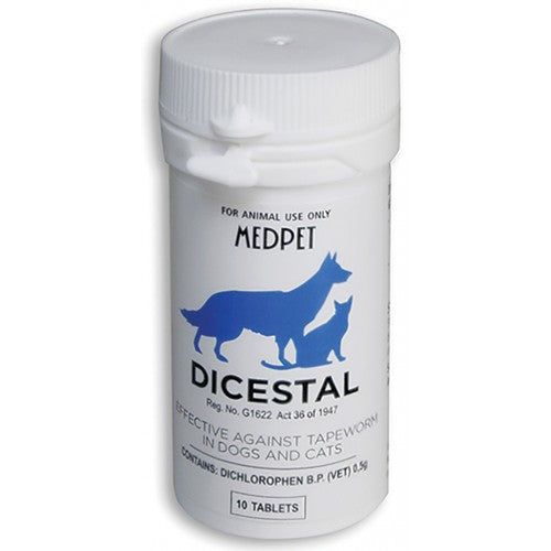 Dicestal 0.5g 10 Tablets Dog
