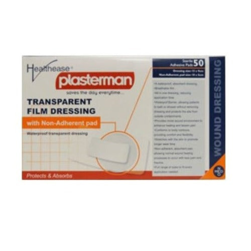 Dressing Transparent Film & Pad 7 X 5cm Healthease 50