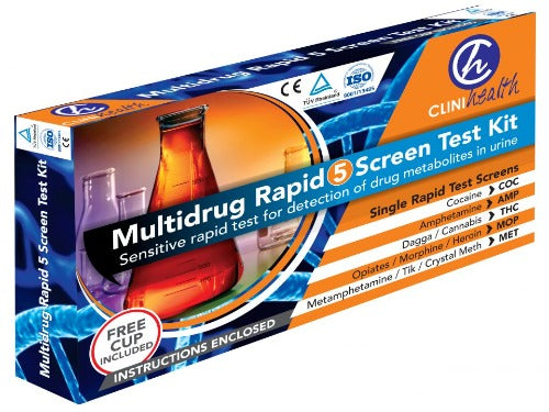 Drug 5 Panel Test CliniHealth Singles