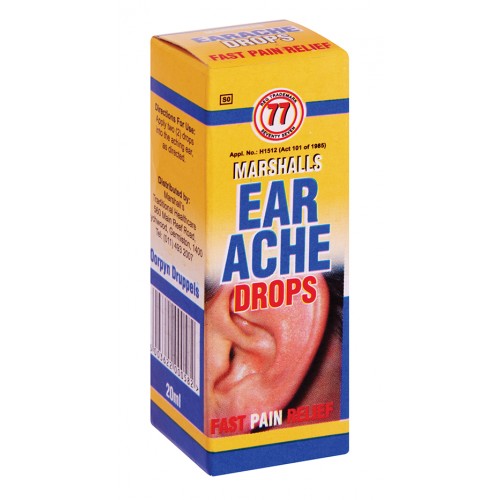 Eardrops-Dropper Boxed Marshalls 20ml