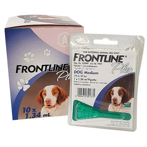 Frontline Plus Dog Medium 10