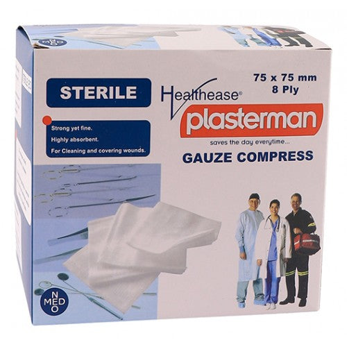 Gauze 75X75X8Ply Sterile Healthease 20X5