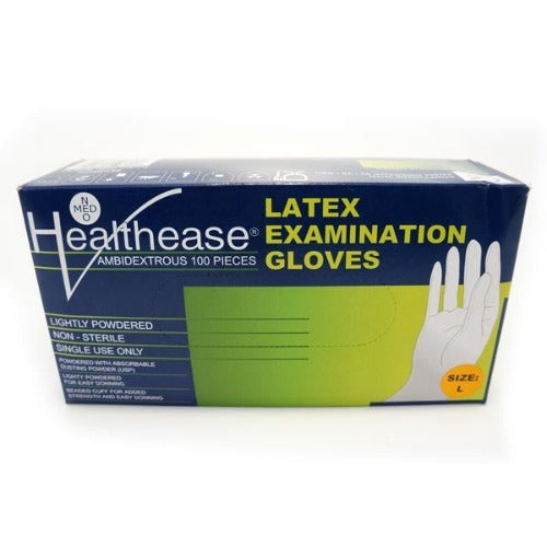 Glove Latex Lightly Powder Healthease L 100