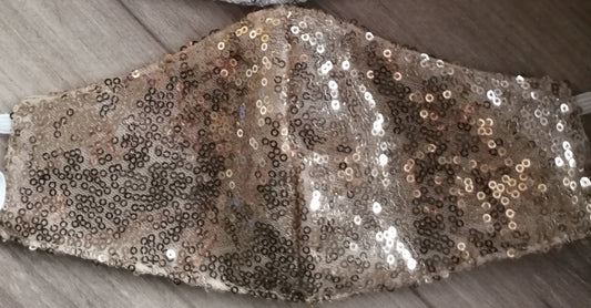 Sequin Mask Gold