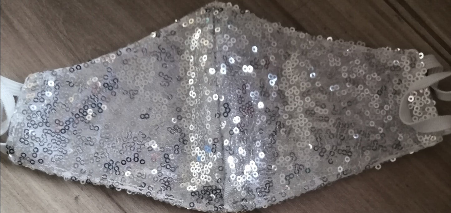Sequin Mask Silver