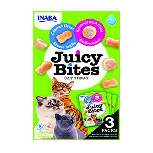 Juicy Bites Broth & Calamari 3 X 11g