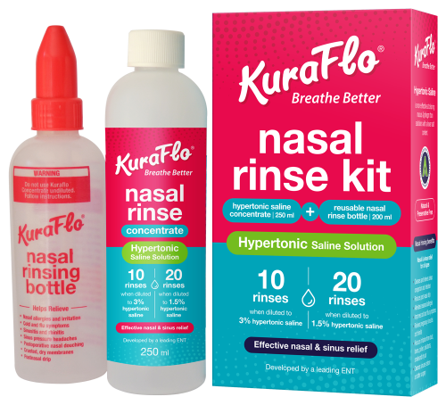 Kuraflo Nasal Rinse 250ml 20% Start Kit
