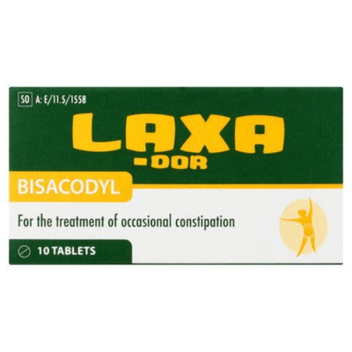 LAXA-DOR Bisacodyl 10 Tablets