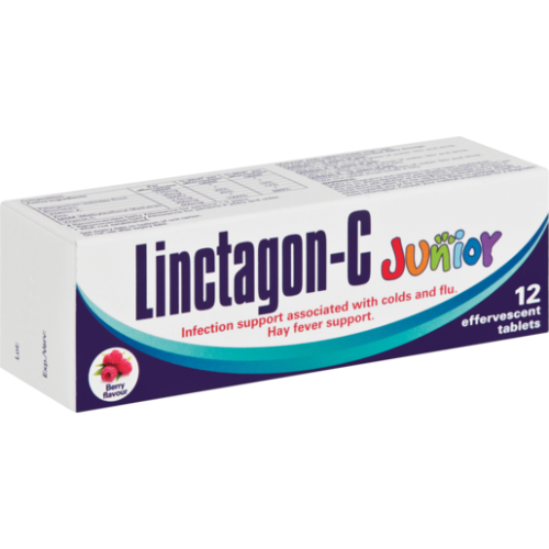 Linctagon C Effervescent Junior Berry 12 Tablets