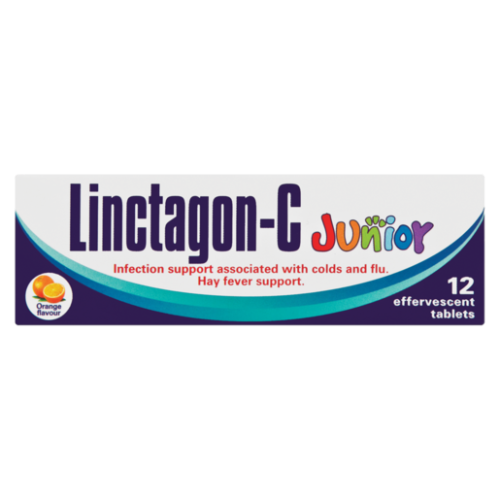 Linctagon C Effervescent Junior Orange 12 Tablets