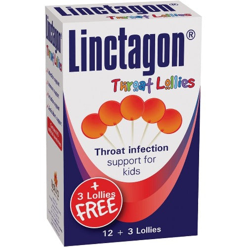 Linctagon Throat Lollies 12 Cherry