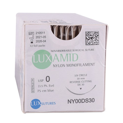 Luxamid 0 Nylon Suture Reverse Cutting  12