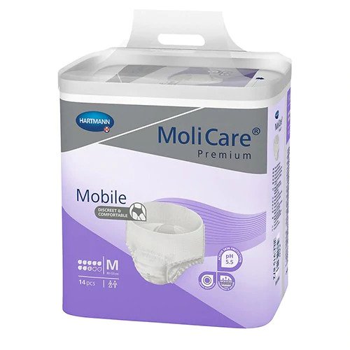 MOLICARE Premium MOBILE (Medium) Pull Up Overnight Purple (8 drop) 14