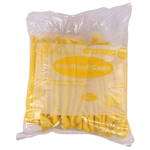 Mop Cap Yellow Bouffant Healthease