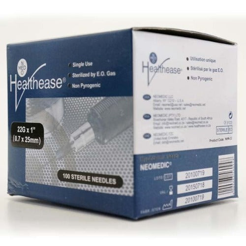 Needle 22G x 25mm Healthease Black 100