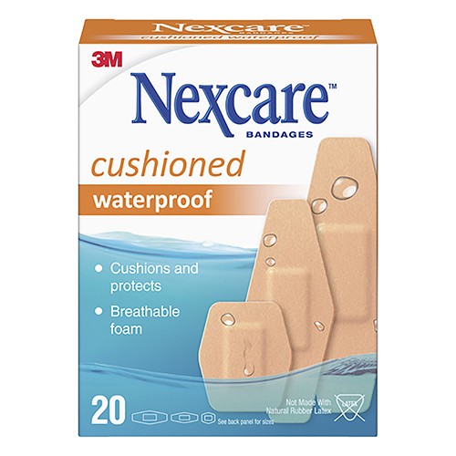 Nexcare Cushioned Waterproof Assorted 20