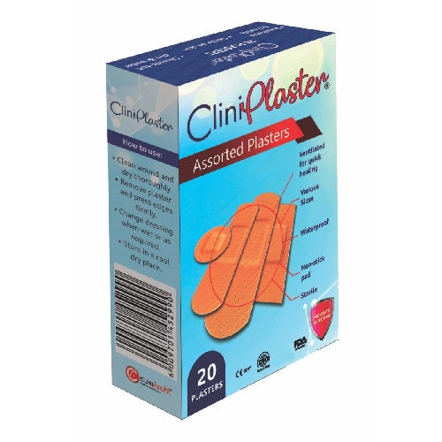 Plaster Assorted Clinihealth 20