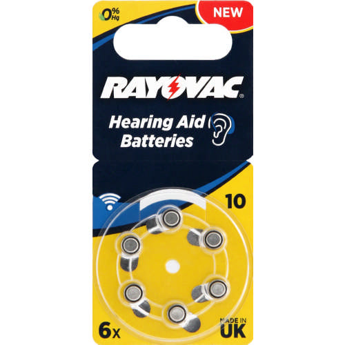 Rayovac Size 10 Hearing Aid Batteries 6 Pack