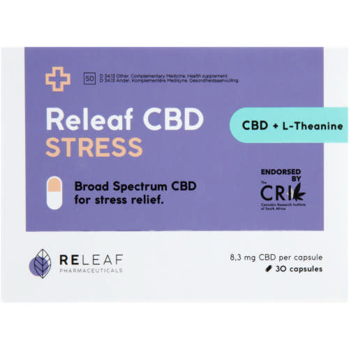 Releaf CBD Stress Capsules 250mg 30