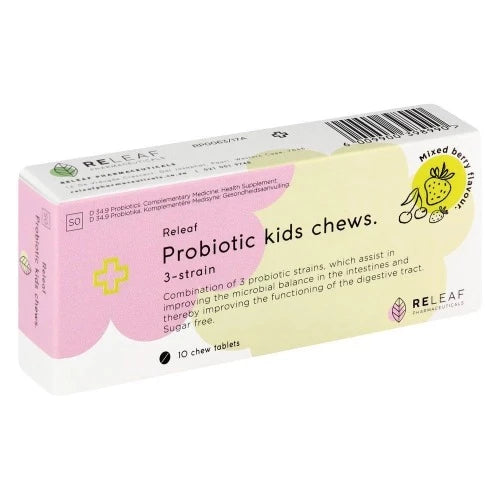 Releaf Probiotic Kids Chews 10 Tablets