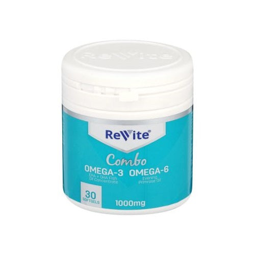 Revite Evening Primrose Oil+Omega3 1G 30 Softgel Capsules Cura Pharm