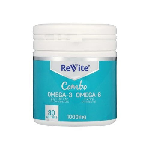 Revite Evening Primrose Oil+Omega3 1G 30 Softgel Capsules Cura Pharm
