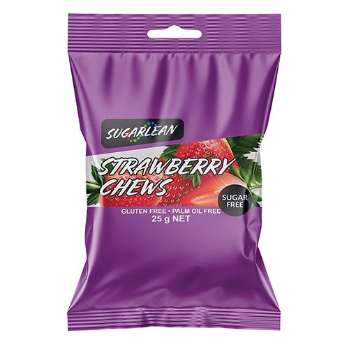 Sugarlean Strawberry Chews Snack Pack 30g